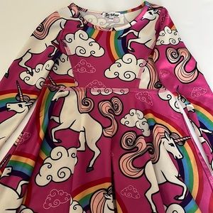 Jx star girls unicorn dress size 5-6